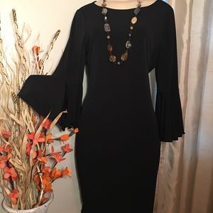 NWT Soft and smooth black long sleeve dress Sz 12